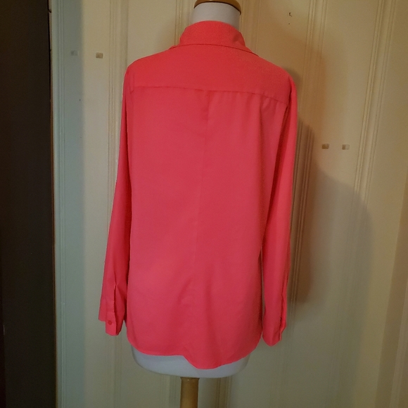 Dylan Button Down Shirt in Neon Pink - Picture 3 of 4